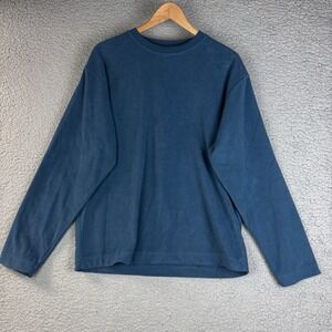 GAP‎ Fleece Pullover Men's Medium Teal Blue Vintage Y2K Cozycore Everyday